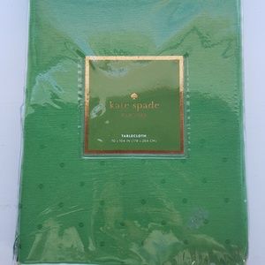 Kate Spade Larabee Dot Emerald Green Tablecloth